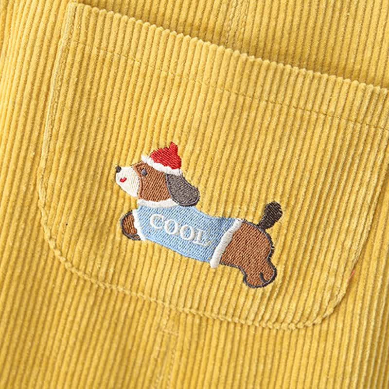 Toddler Dachshund Pocket Corduroy Overalls - image 10