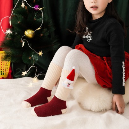 Baby Christmas 3D Doll Warm Floor Socks