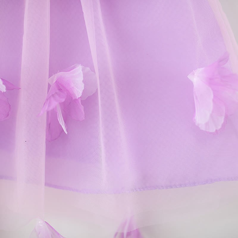 Toddler 3D Flower Bow Tulle Charming Dress - image 7