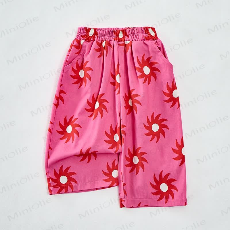 Baby Red Floral Print Pants - image 5
