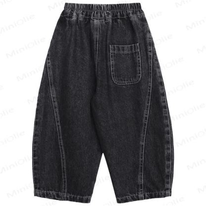 Toddler Boys Black Denim Pants - Black - 10Y - image 8