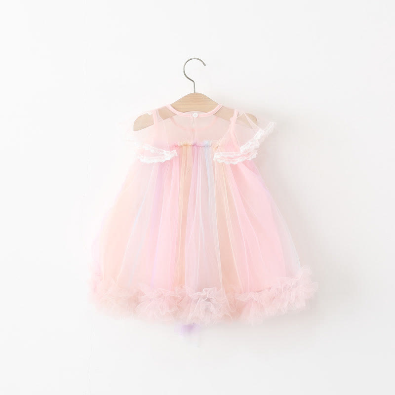 Toddler Glitter Bow Mesh Charming Dress - image 2