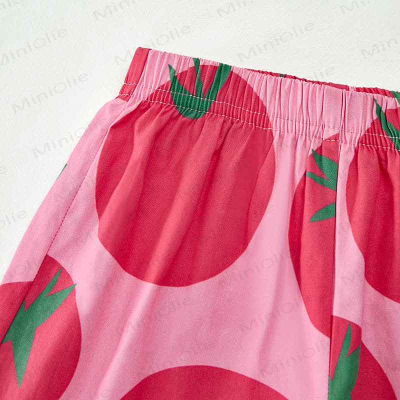 Baby Toddler Tomato Pink Top and Shorts 2-piece Set - image 7