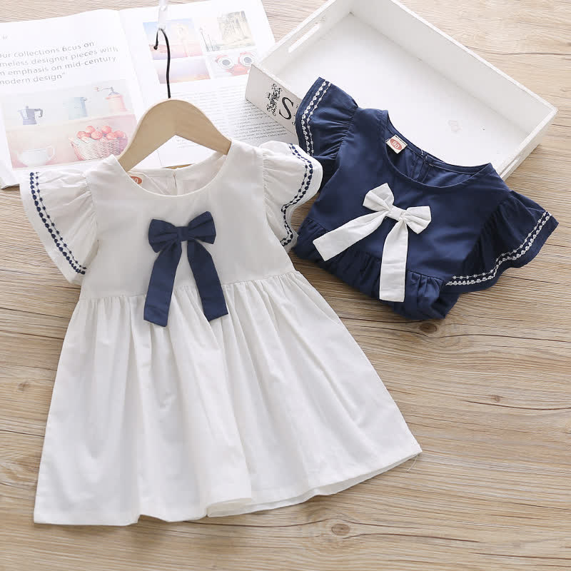 Toddler Bow Ruffled Trendy Dress - image 3