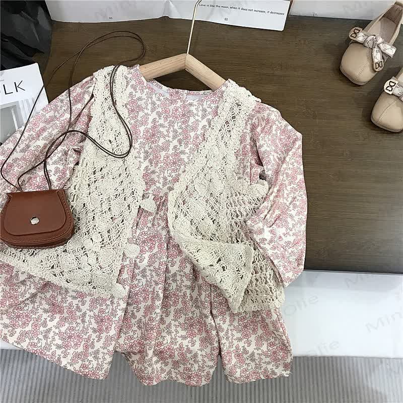 Toddler Kid Girl Flower Dress - Pink - 10Y - image 4