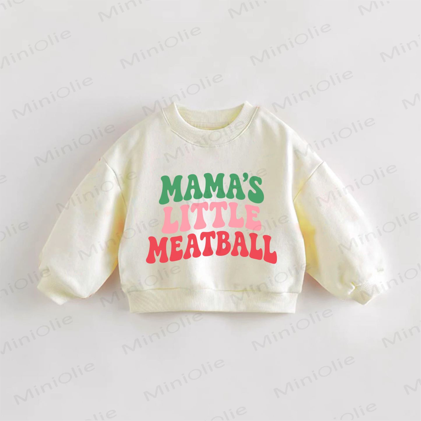 MAMA'S LITTLE MEATBALL Baby Toddler Sweatshirt - Cream - 3-5T - image 1