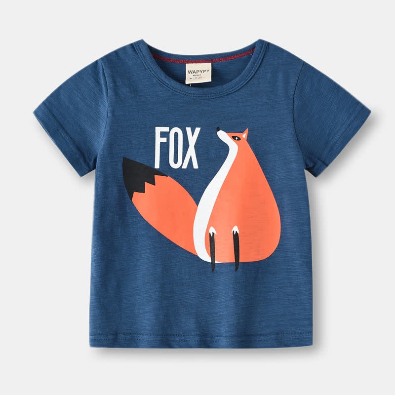Toddler Boy Car Fox Fashion T-Shirt - Navy Blue - 8Y - image 11