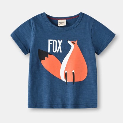 Toddler Boy Car Fox Fashion T-Shirt - Navy Blue - 8Y - image 11