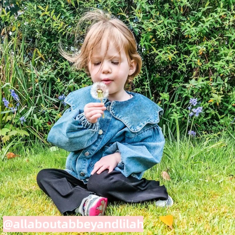 Toddler Girl Lapel Collar Denim Jacket