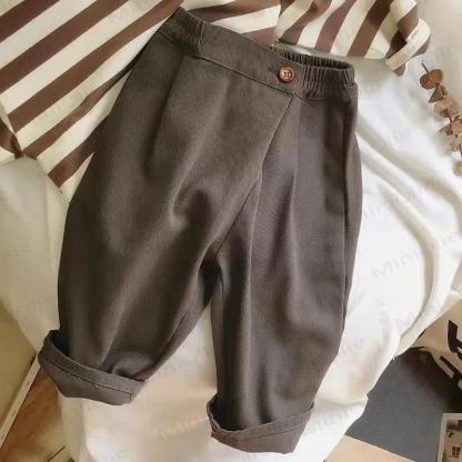 Baby Toddler Solid Color Pants - Grey - 8Y - image 6