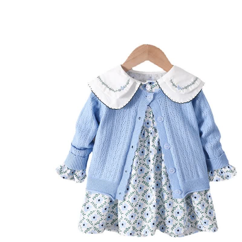 Toddler Floral Dress and Cardigan - image 9