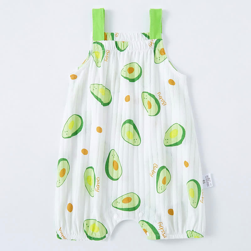 Baby Newborn Fruit Animal Strap Romper - Green - 12-18M - image 7