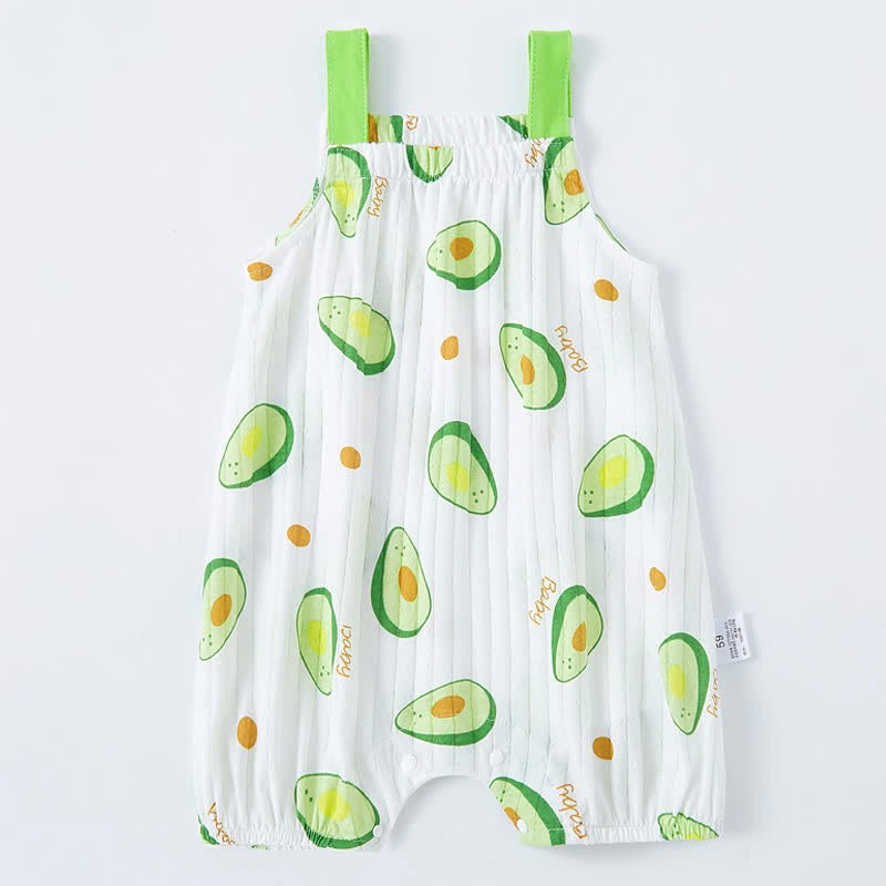 Baby Newborn Fruit Animal Strap Romper - Green - 12-18M - image 7