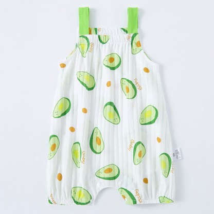 Baby Newborn Fruit Animal Strap Romper - Green - 12-18M - image 7