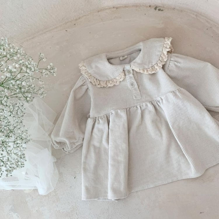 Peter Pan Collar Corduroy Dress ...