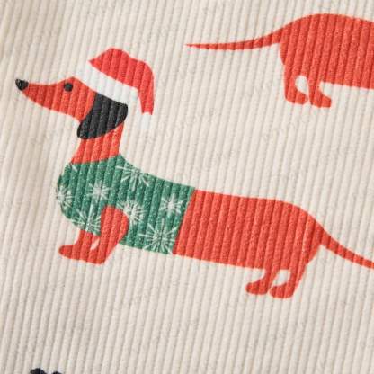 Baby Toddler Christmas Dachshund Corduroy Overalls  - image 4
