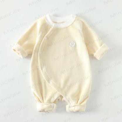 Baby Fleece Newborn Romper - Light Yellow - 18-24M - image 4