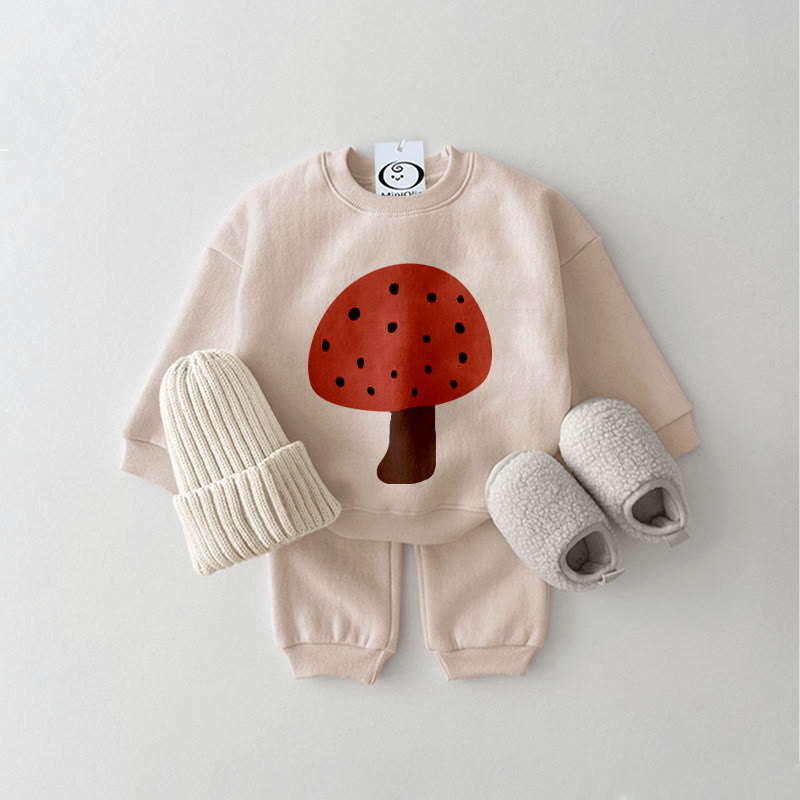 Baby 2-Piece Printed Dots Mushroom Set
