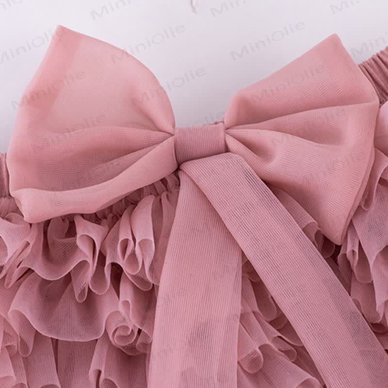 Toddler Girl Bow Tulle Bubble Dress - image 7