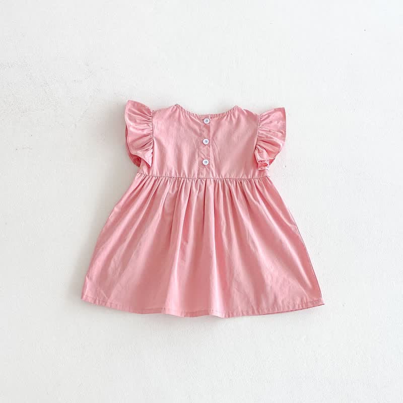 Toddler Embroidered Strawberry Ruffle Sleeves Dress - image 22