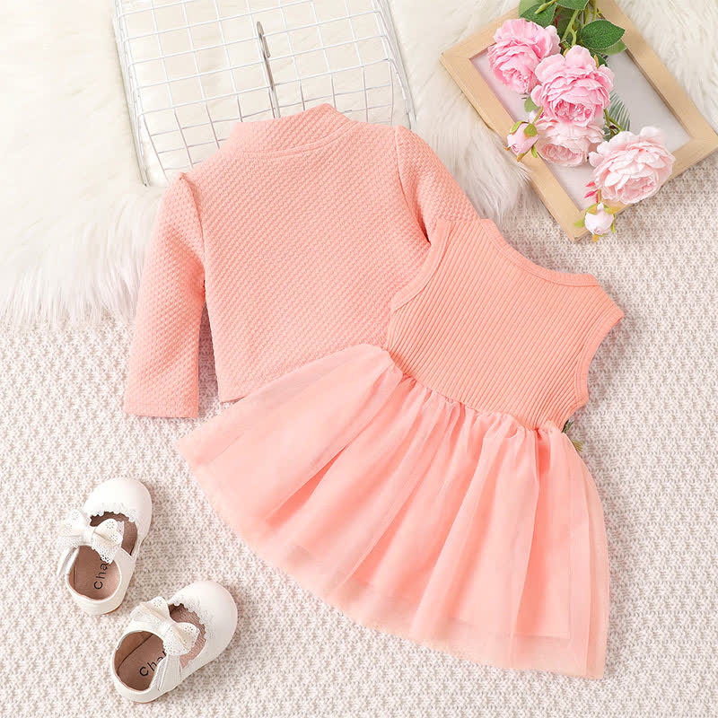 Baby Girl Sweet Flower Tulle Dress Set - image 3