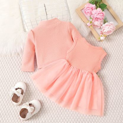 Baby Girl Sweet Flower Tulle Dress Set - image 3