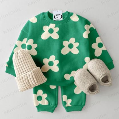 Baby Flower Green 2-piece Set - Green - 2-3T - image 2