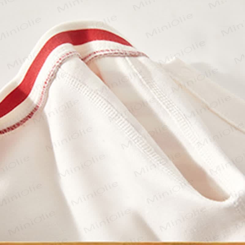 Baby Striped Sleeve Bear Badge Romper - image 10