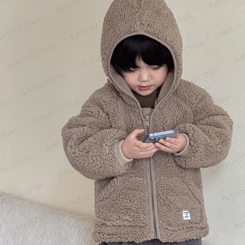 Toddler Kid Sherpa Hooded Jacket - image 8
