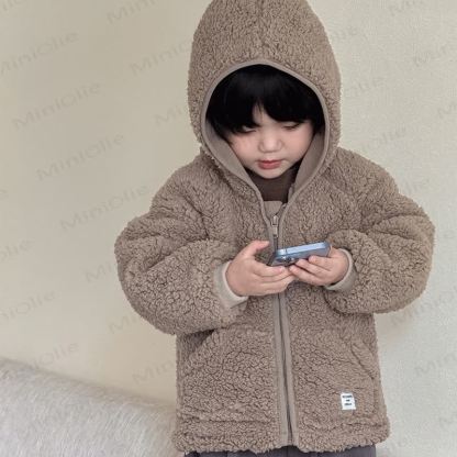 Toddler Kid Sherpa Hooded Jacket - image 8