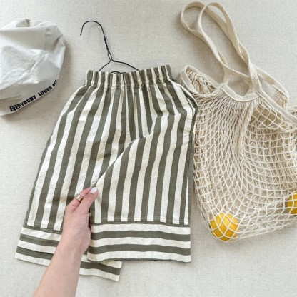 Toddler Girl Striped Simple Loose Pants - image 2