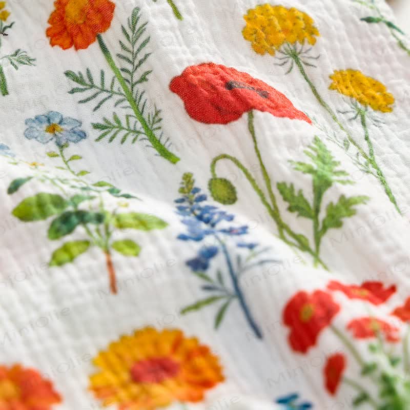 Baby Floral Print Jumpsuit with Hat - image 8