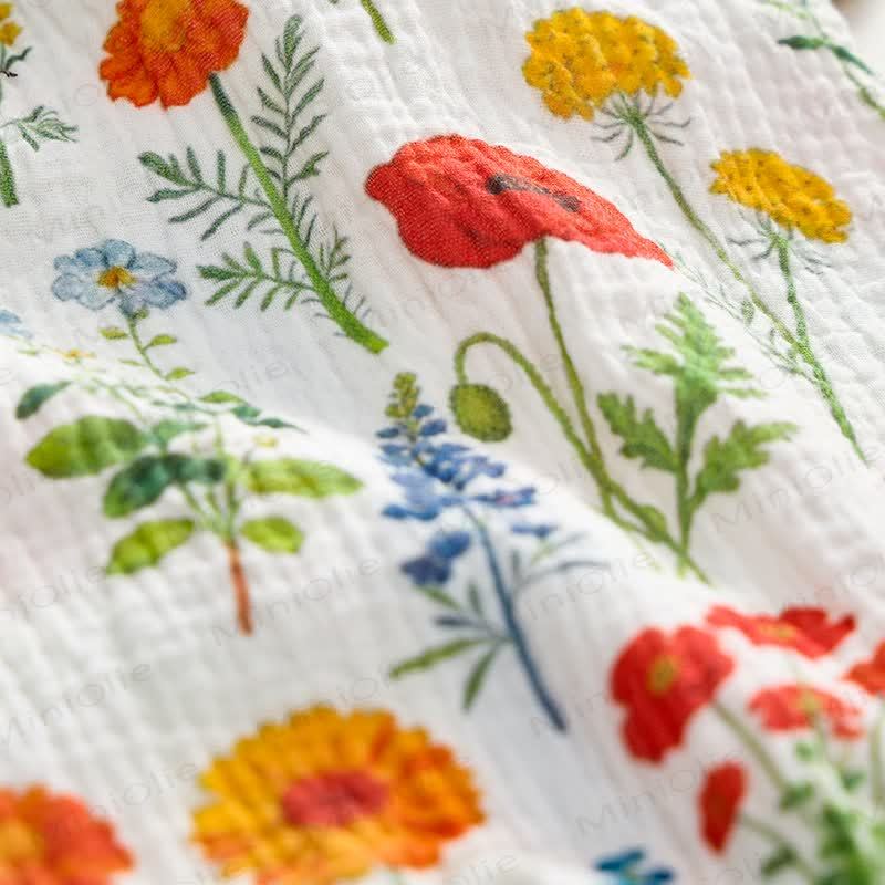 Baby Floral Print Jumpsuit with Hat - image 8