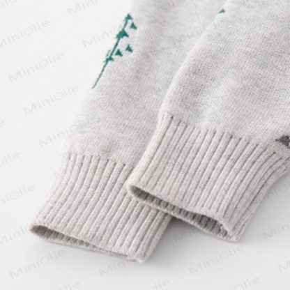 Baby Grey Car and Tree Pattern Snap Romper - image 7