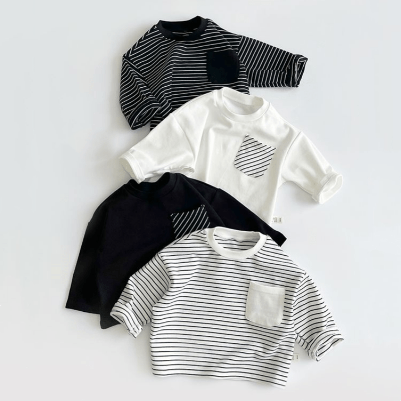 Toddler Striped Base Layer Simple T-Shirt - image 3