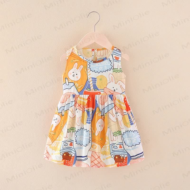 Toddler Multicolor Heart Plaid Sleeveless Dress - Orange - 7-9T - image 8