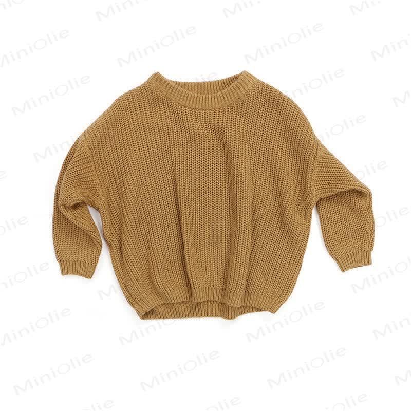 Baby Toddler Solid Color Warm Sweater - Army Green - 5-6T - image 4