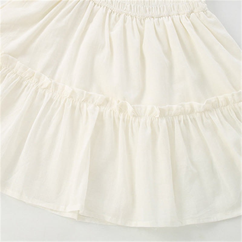 Toddler Solid Color White Princess Dress - image 5