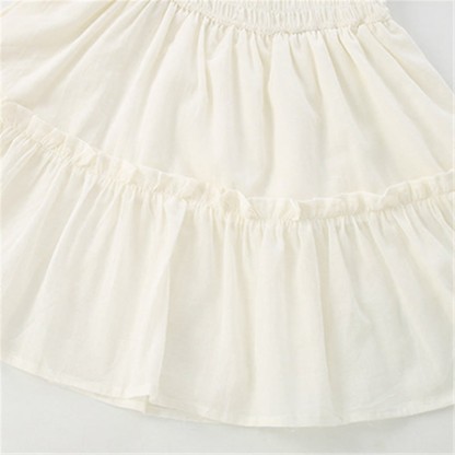 Toddler Solid Color White Princess Dress - image 5