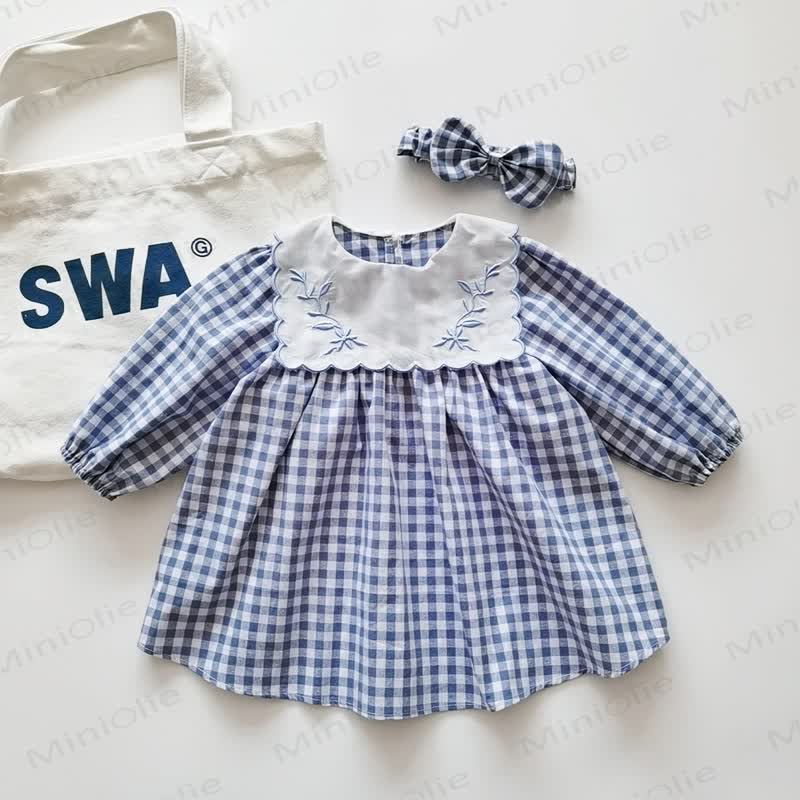 Baby Toddler Plaid Blue Dress/Bodysuit - Dress - 5-7T - image 4