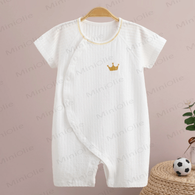 Baby Elephant Whale Crown White Romper - image 7