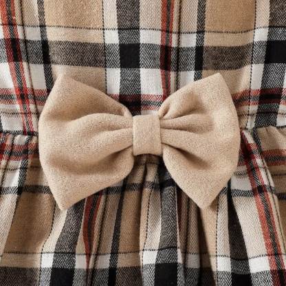 Toddler Kid Bow Plaid Sleeveless Dress - image 5