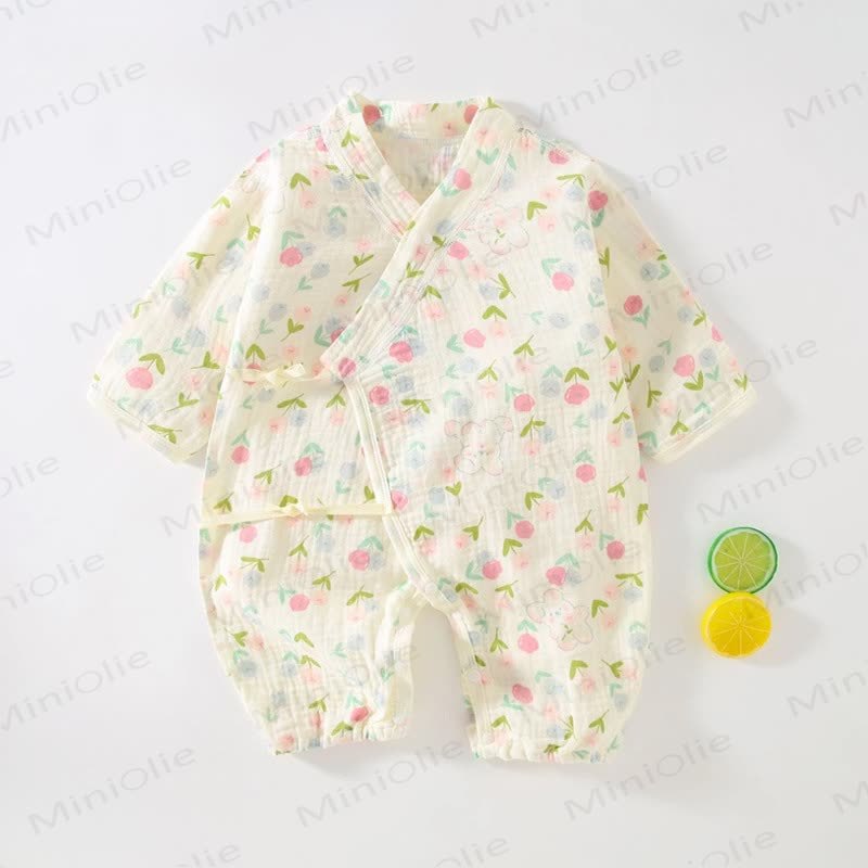 Baby Cartoon Animal Kimono Romper - Bunny - 18-24M - image 4