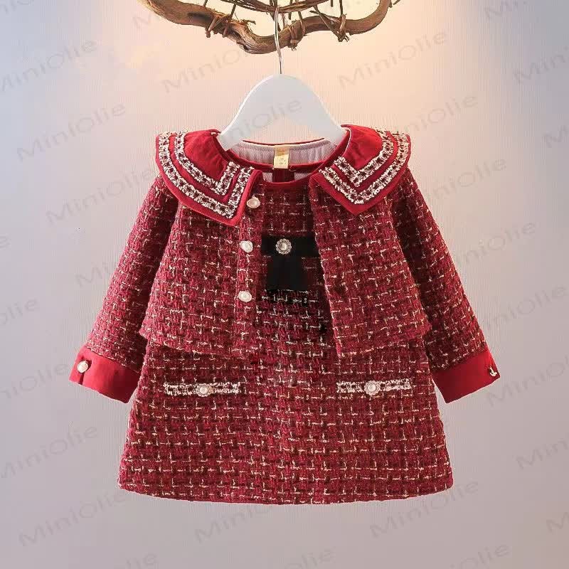 Baby Toddler Bow Sweet Red Set - Red - 3-5T - image 1