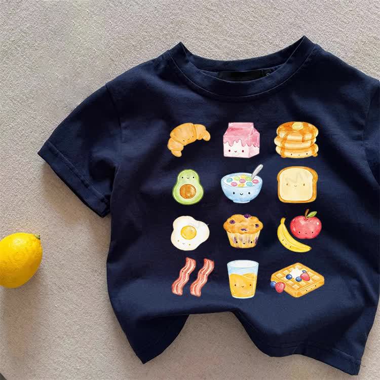 Baby Food & Fruit Collection Dark Blue T-shirt - Dark Blue - 2-3T - image 1