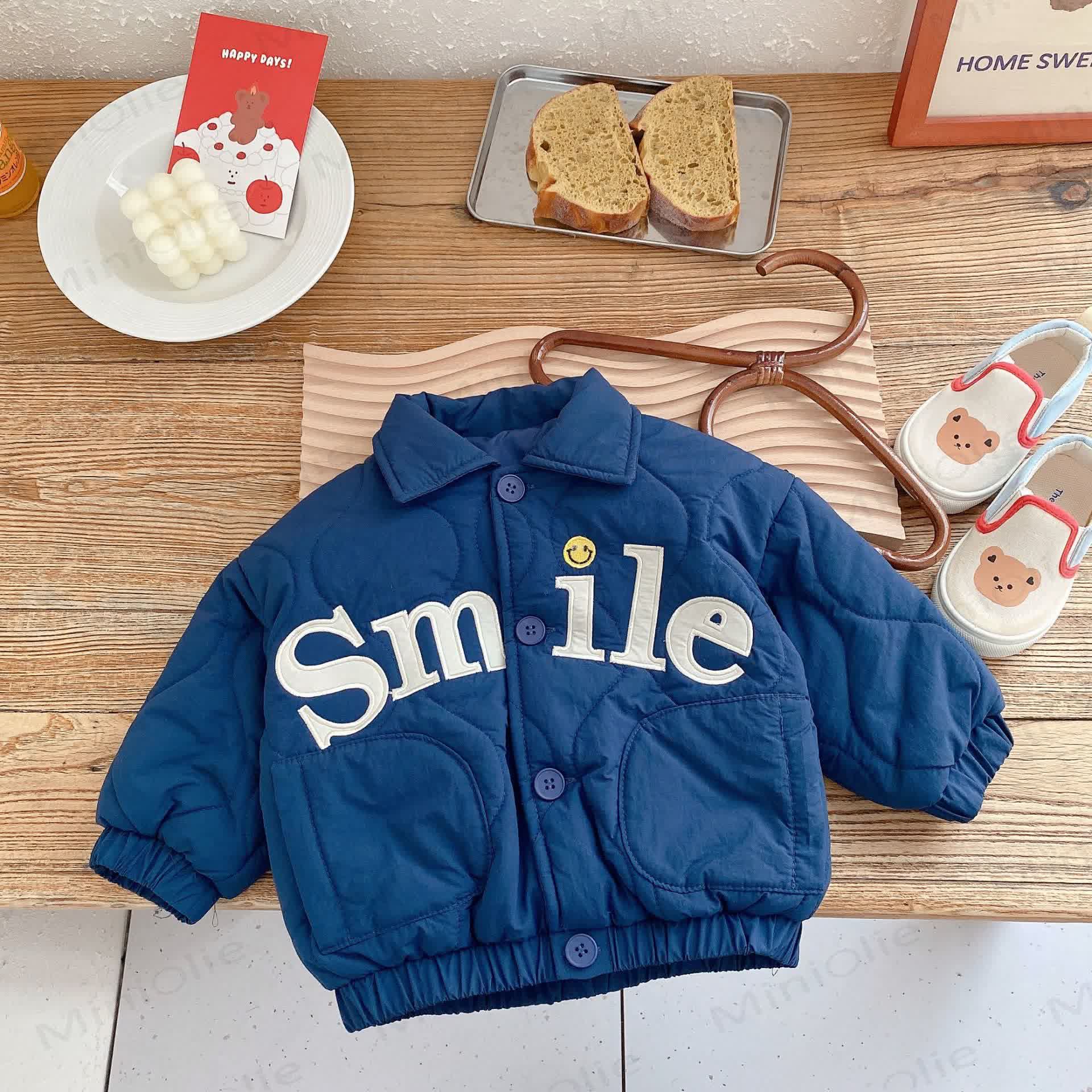 SMILE Baby Toddler Polo Quilted Coat - Blue - 5-7T - image 6