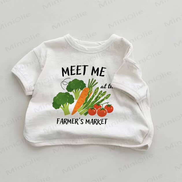 MEET ME AT THE FARMER'S MARKET Baby White T-shirt - White - 18-24M - image 1