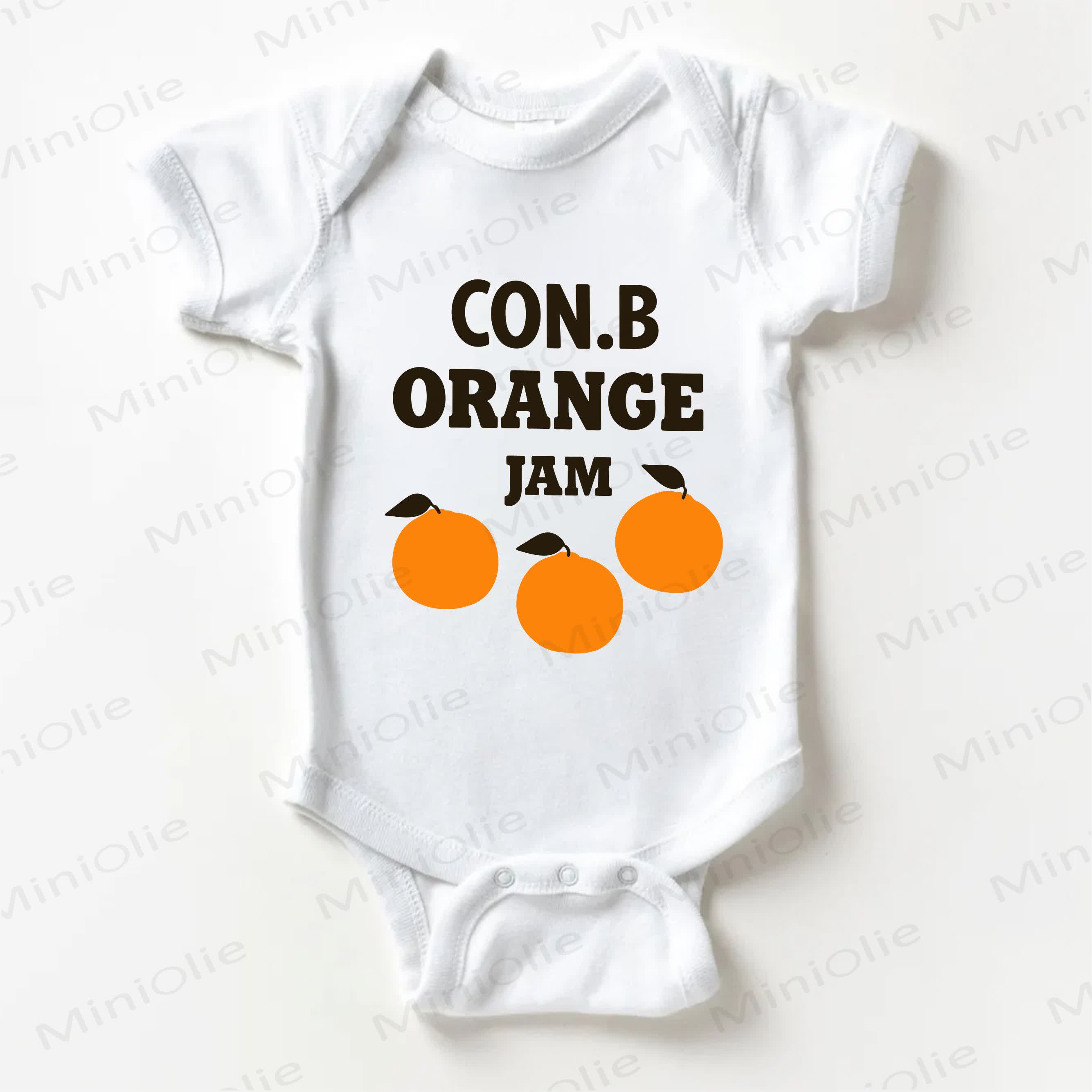 CON.B ORANGE JAM Baby Orange White Bodysuit - White - 18-24M - image 1