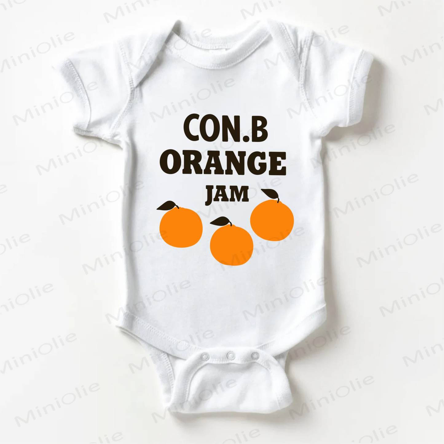 CON.B ORANGE JAM Baby Orange White Bodysuit - White - 18-24M - image 1