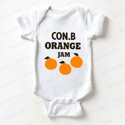 CON.B ORANGE JAM Baby Orange White Bodysuit - White - 18-24M - image 1